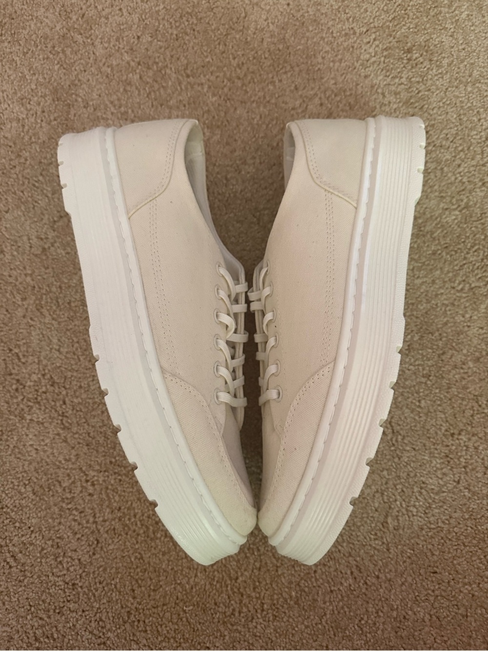 Dr. Martens Brookline 6-Eye Canvas Shoe Off White Men Size 10